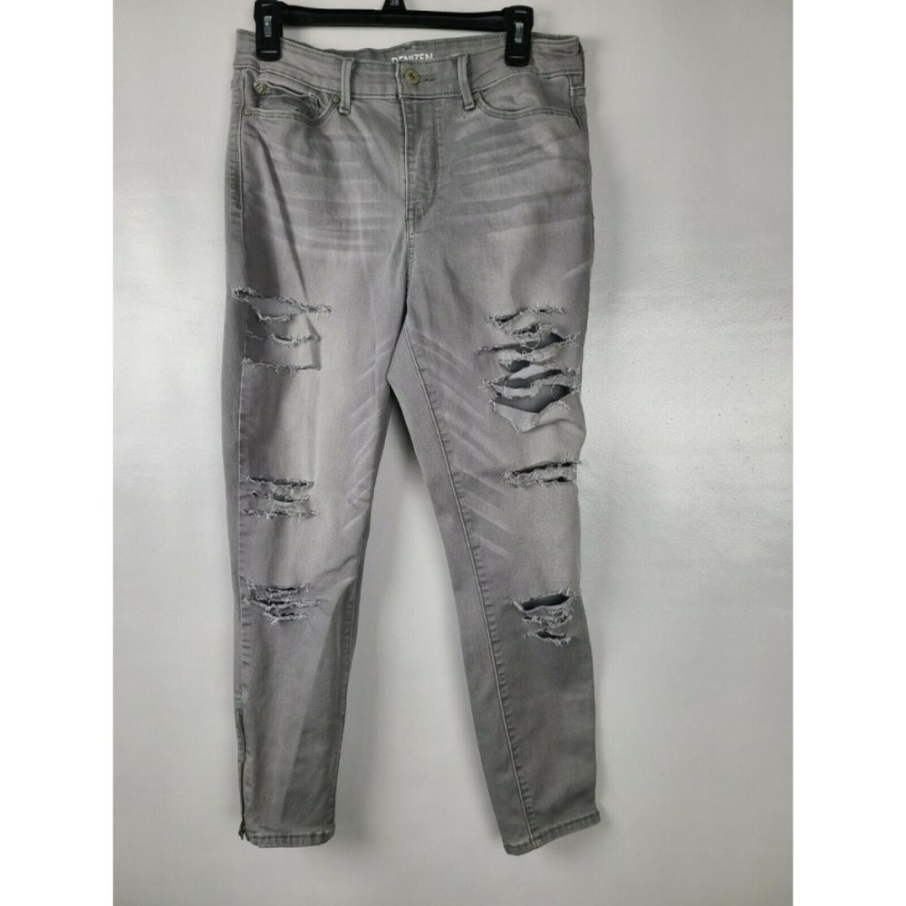 Denizen Levis‎ Ankle Slim Distressed Raw Hem Jeans